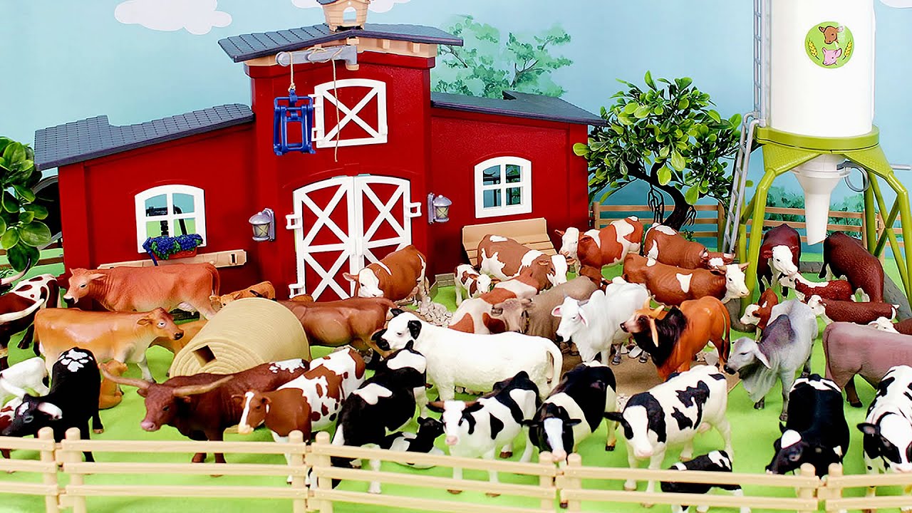 Horses and Cattle Animal Figurine Collection