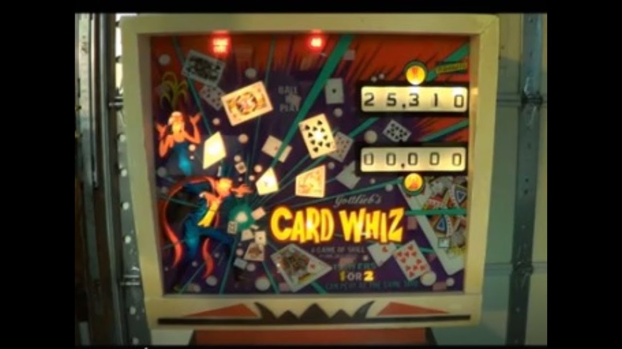CARD WHIZ PINBALL MACHINE - BY GOTTLIEB 1976