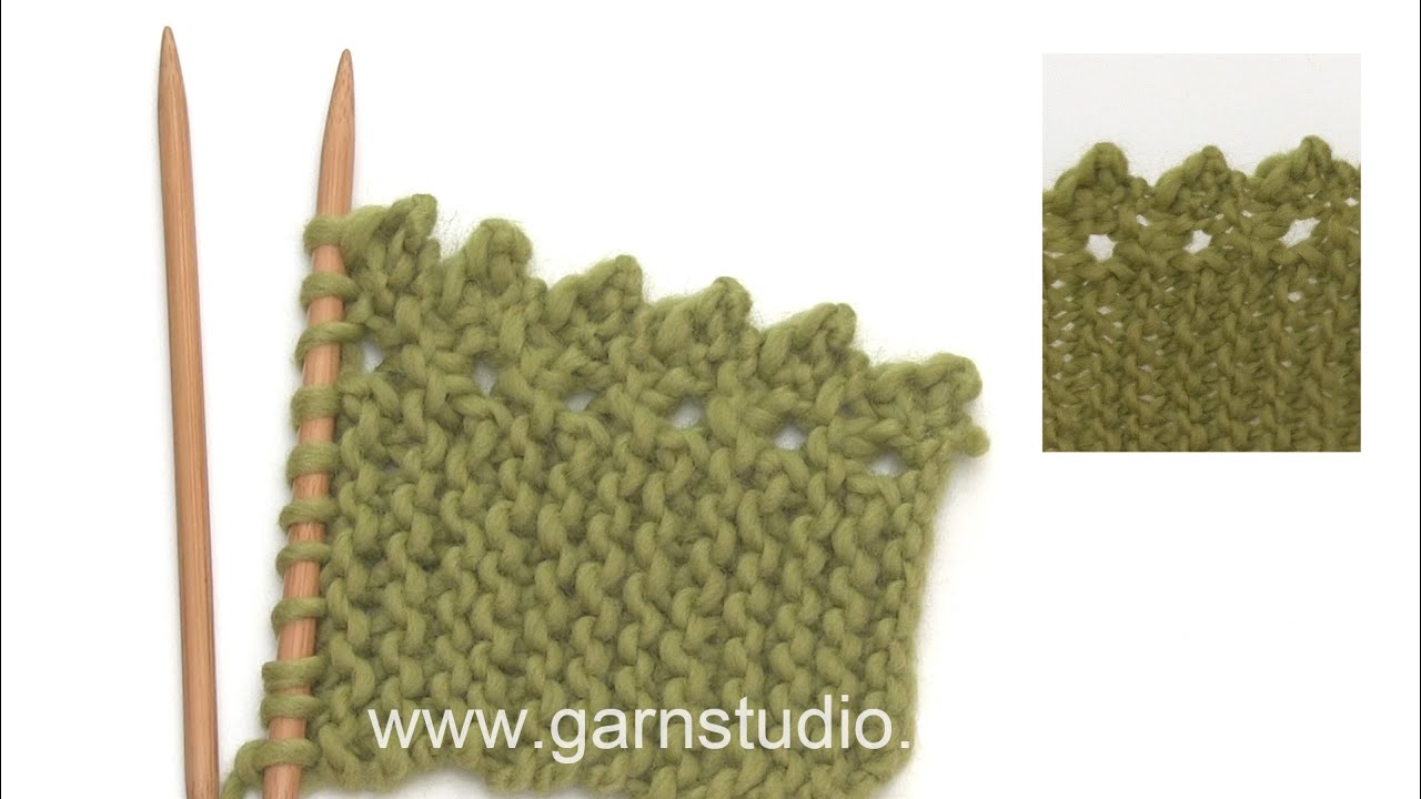 How to knit a lace picot edge