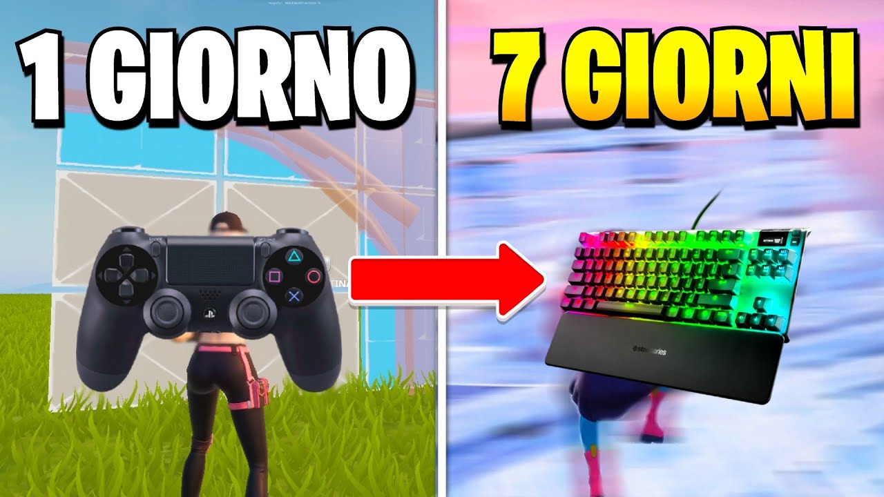 La mia EVOLUZIONE in 1 SETTIMANA da MOUSE e TASTIERA (MK)! -Fortnite