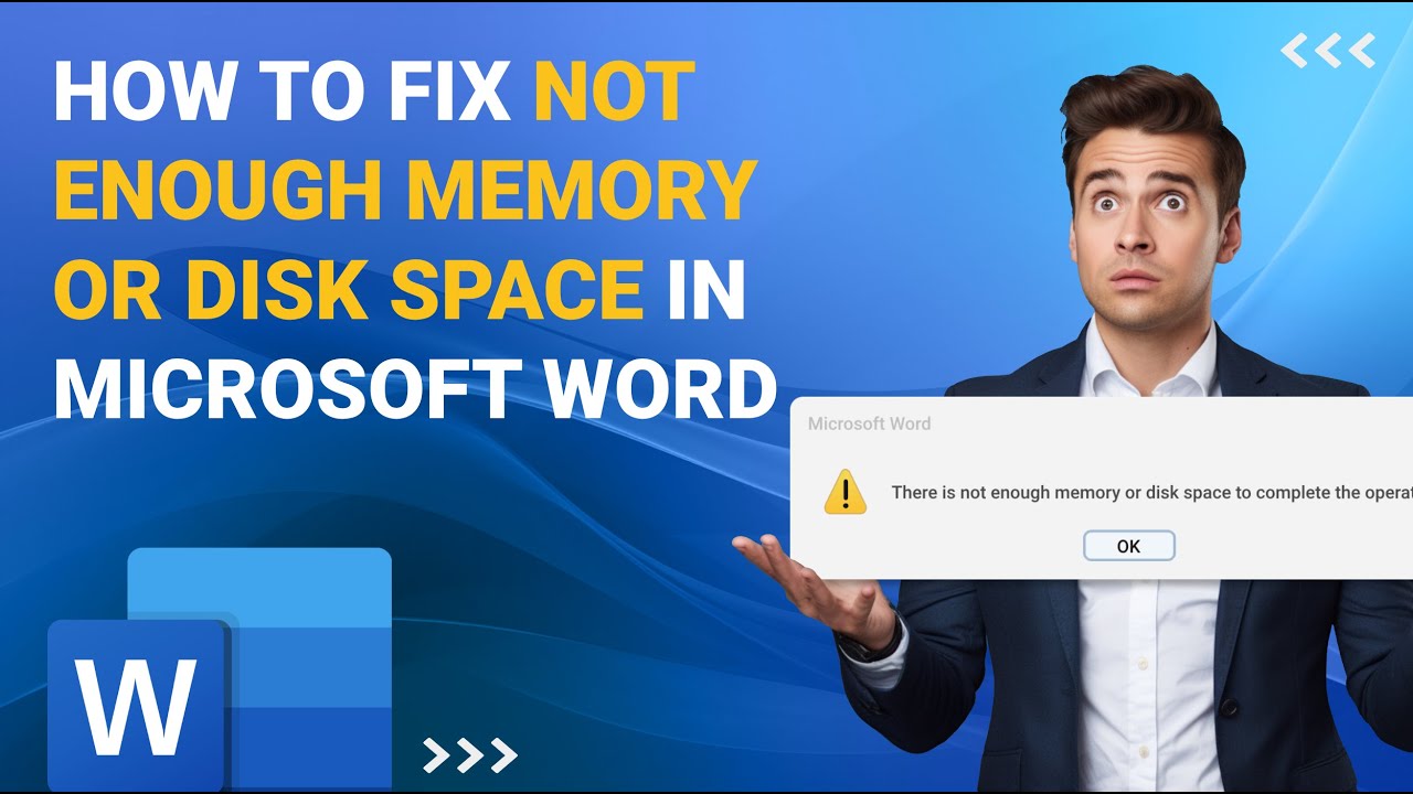 Как исправить ошибку &laquo;Недостаточно памяти или места на диске&raquo; в Microsoft Word