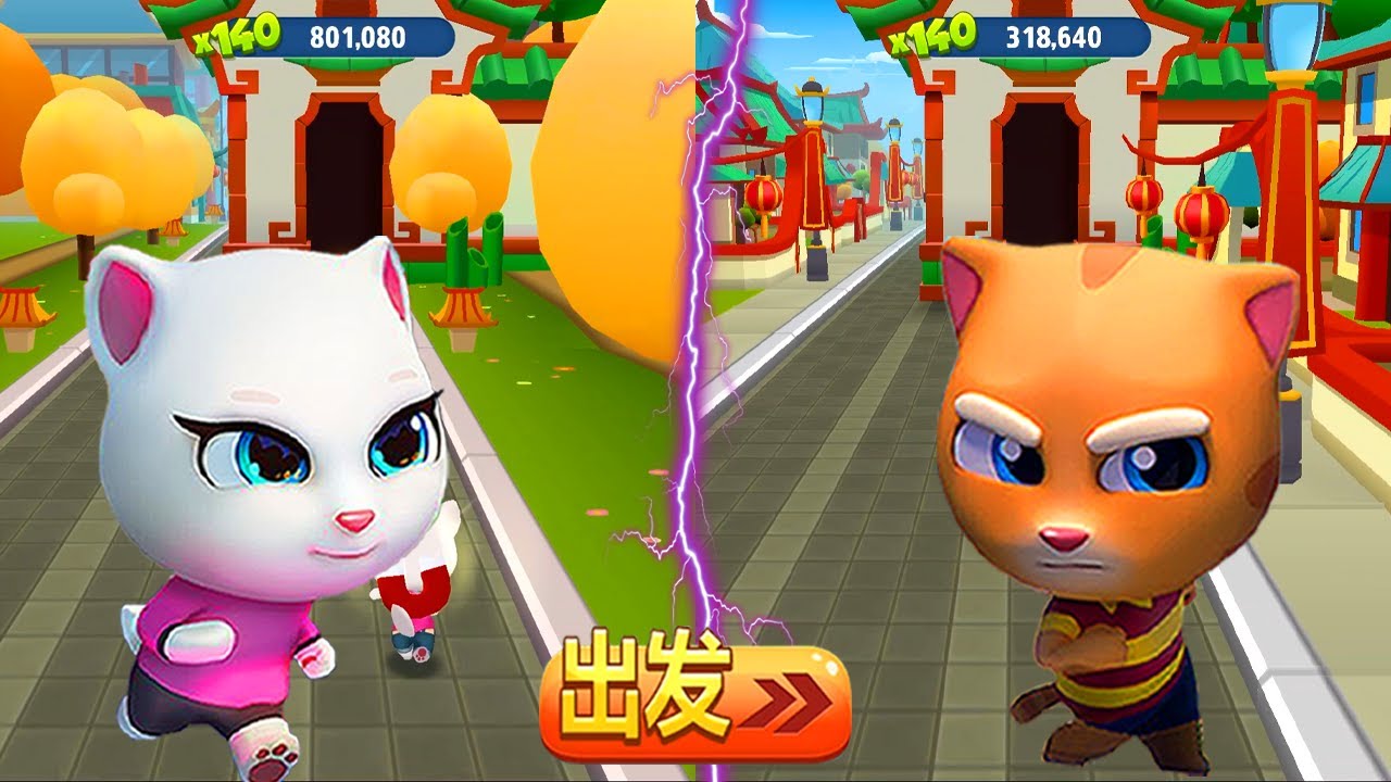 Talking Tom Gold Run Chinese Water Village Dual 🐉🏮 Boss Fight + Ultimate Fun ⛩️