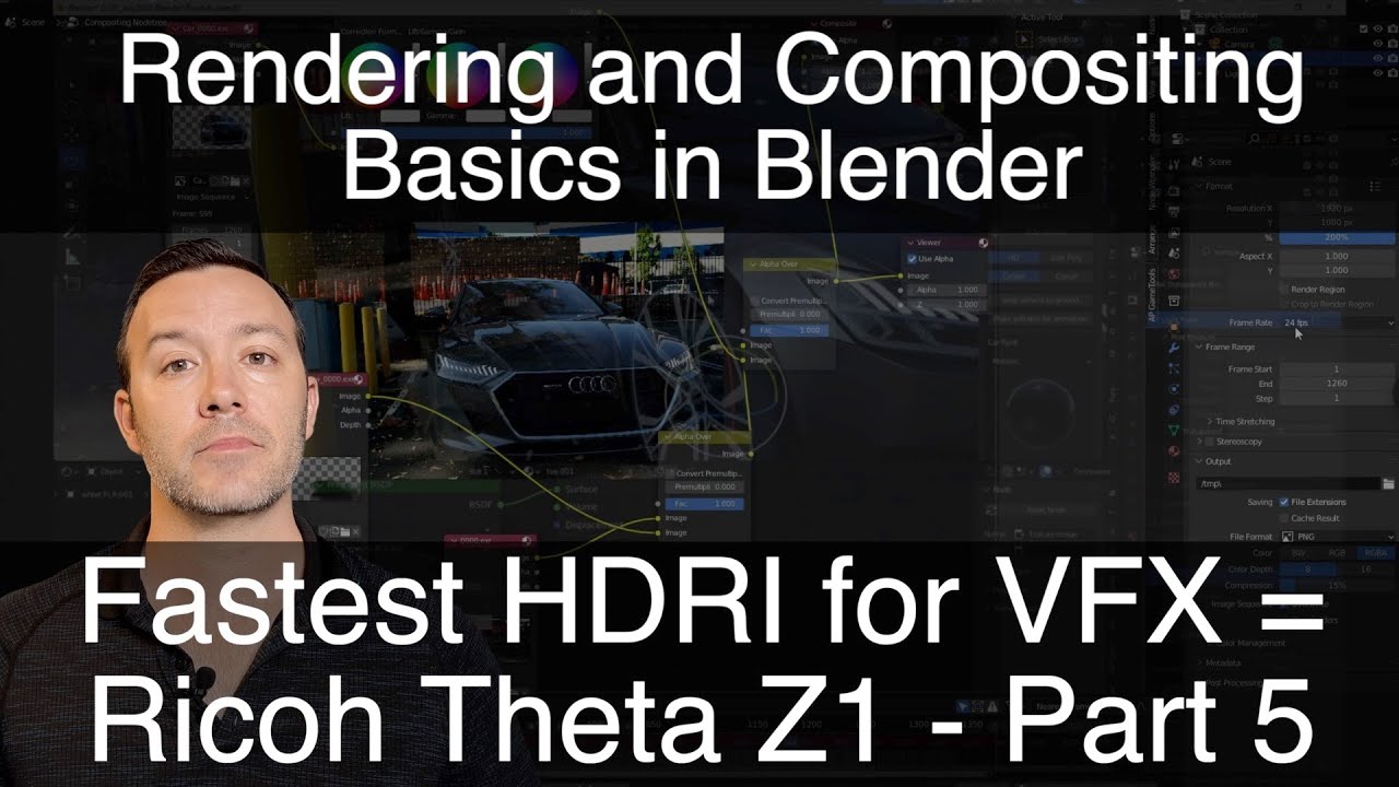 Rendering and Compositing basics in Blender  //  Fastest HDRI for VFX = Ricoh Theta Z1! -Part 5 of 5