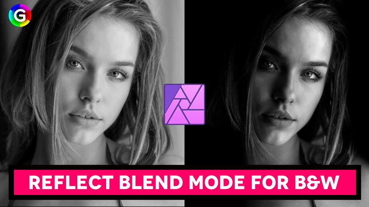 Affinity Photo REFLECT blend mode for adding more DRAMA to your Black and White photos