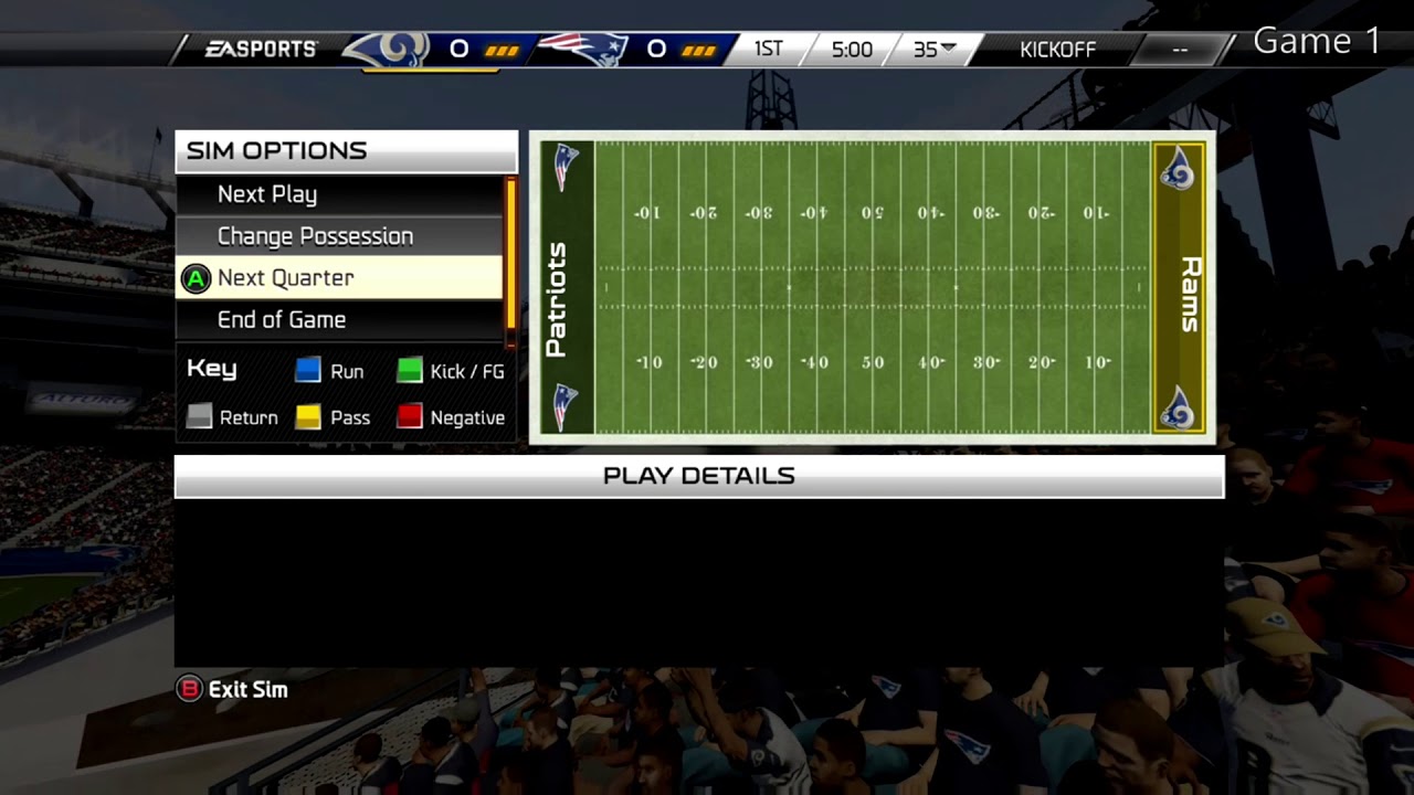 Madden 25 Super Bowl 53 Sim on Simcast: Best 2 of 3