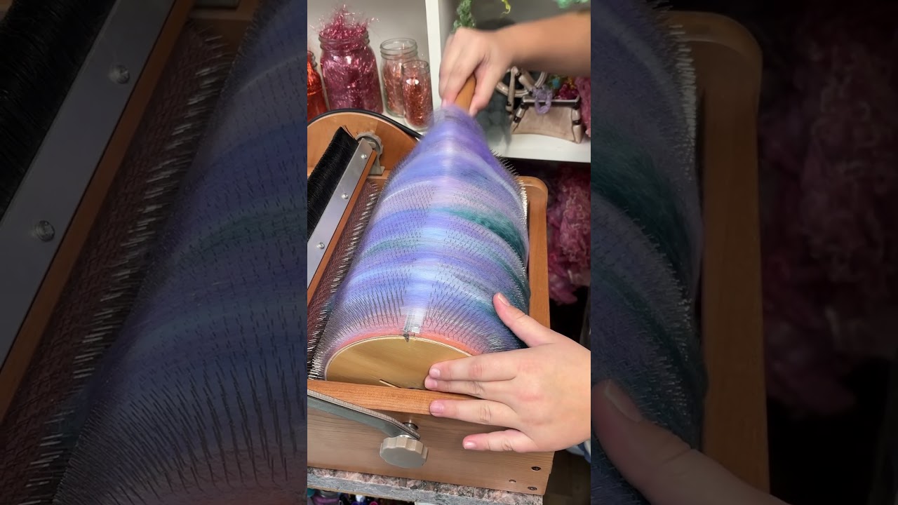 Abigail made this batt for me to spin #fiberarts #colorblending #handspunyarn #artyarn