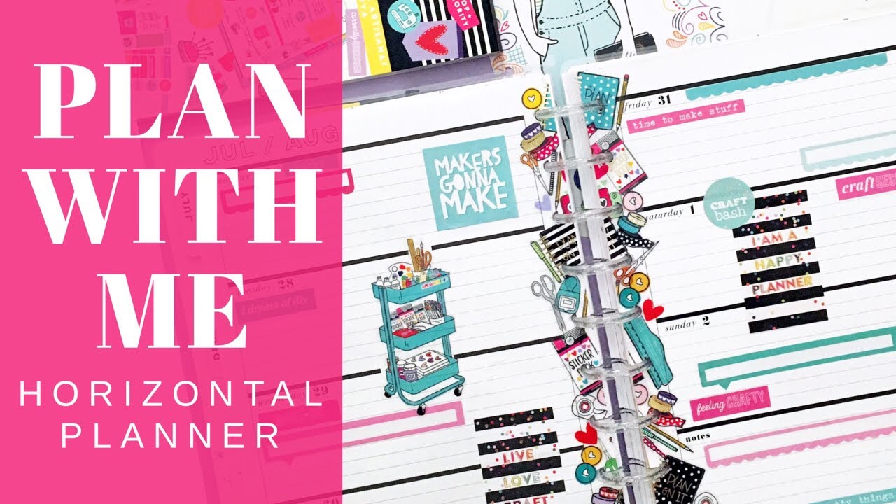 PLAN WITH ME | HORIZONTAL Happy Planner | Miss Maker