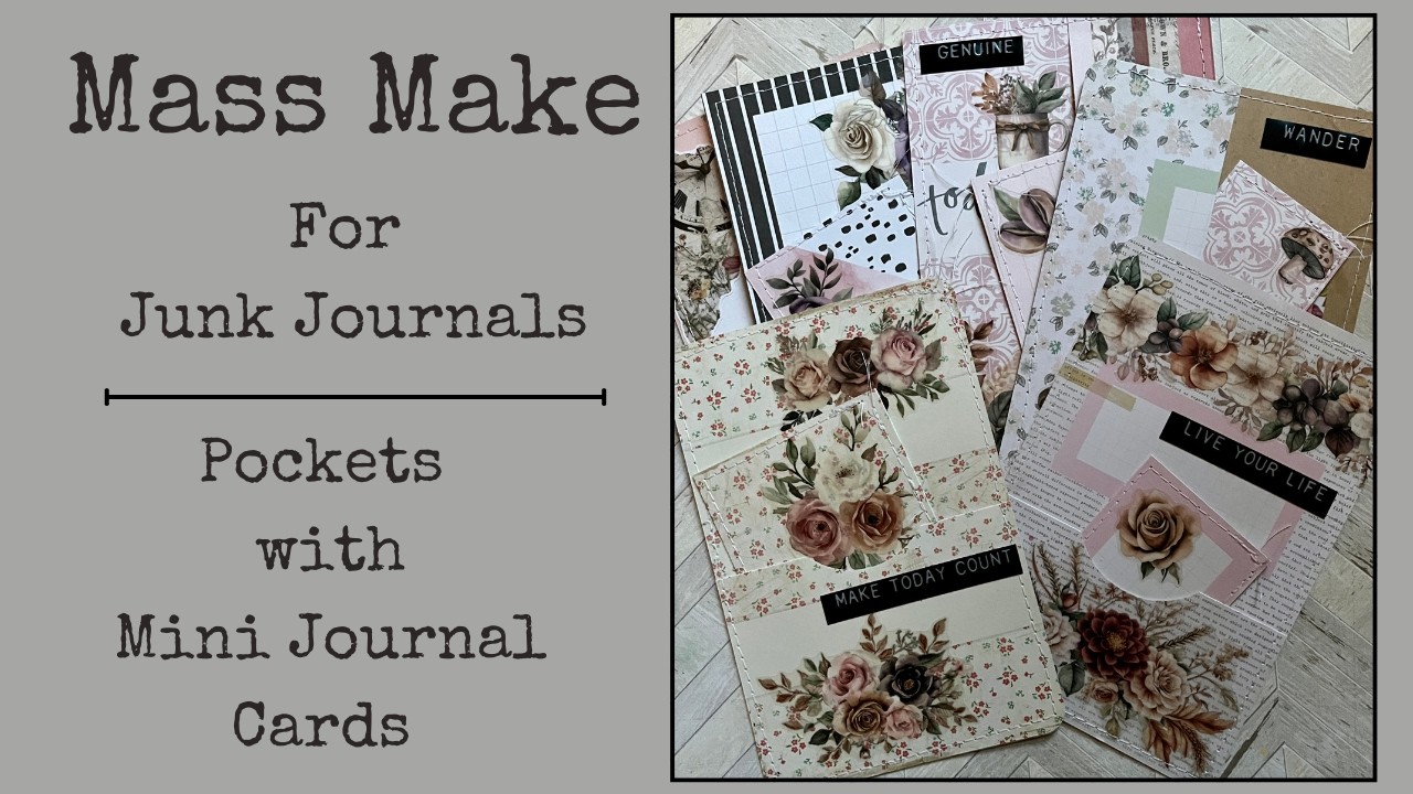 Mass Make for Junk Journals | Pockets with Mini Journal Cards | Super Easy, Beginner Friendly