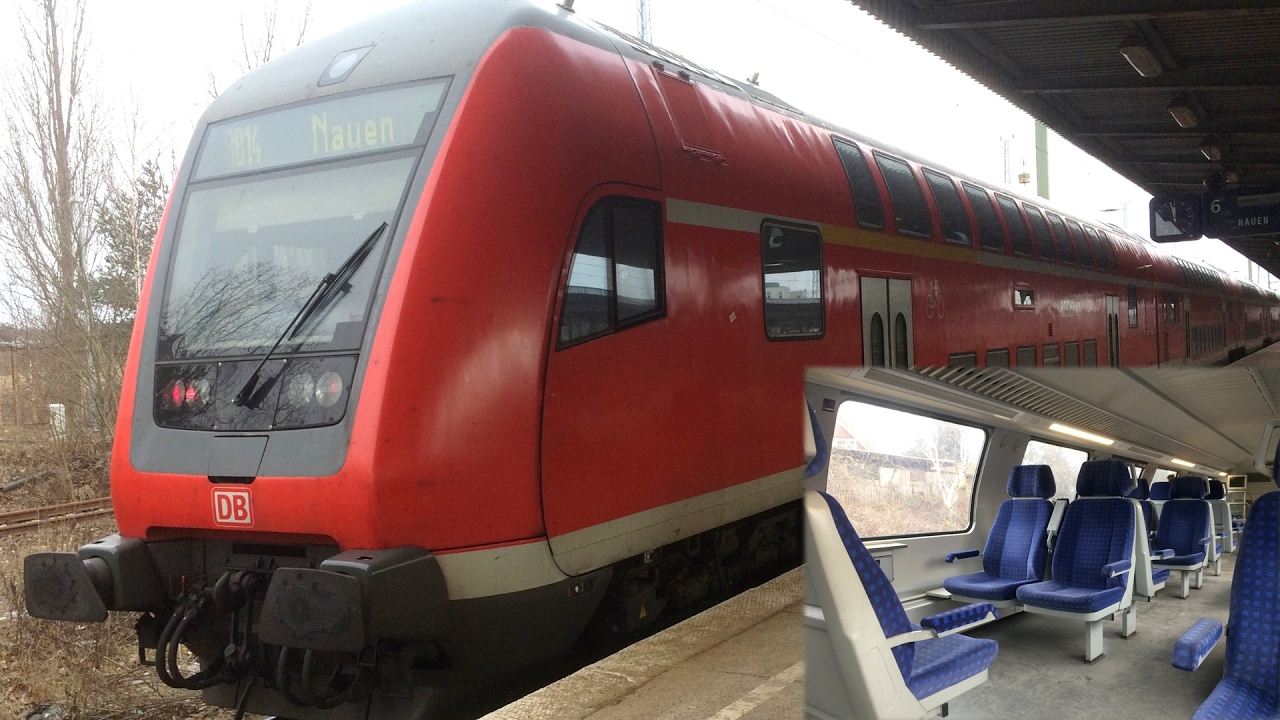 RB 14 Berlin Flughafen Schönefeld-Nauen: Mitfahrt im ex 1.Klasse Steuerwagen + S-Bahn Dresden Dosto