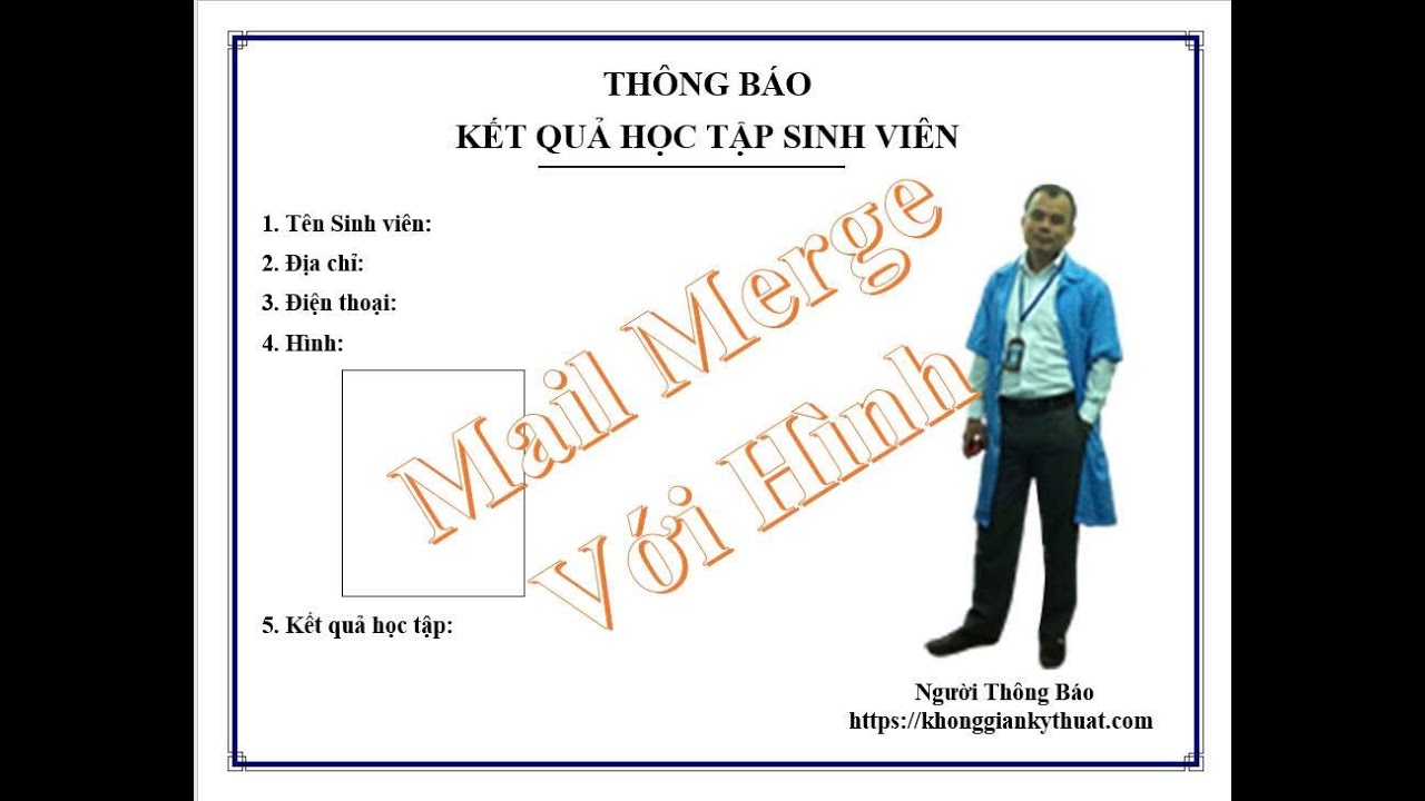 Merge Mail với hình ảnh trong Microsoft Word cùng dữ liệu Excel