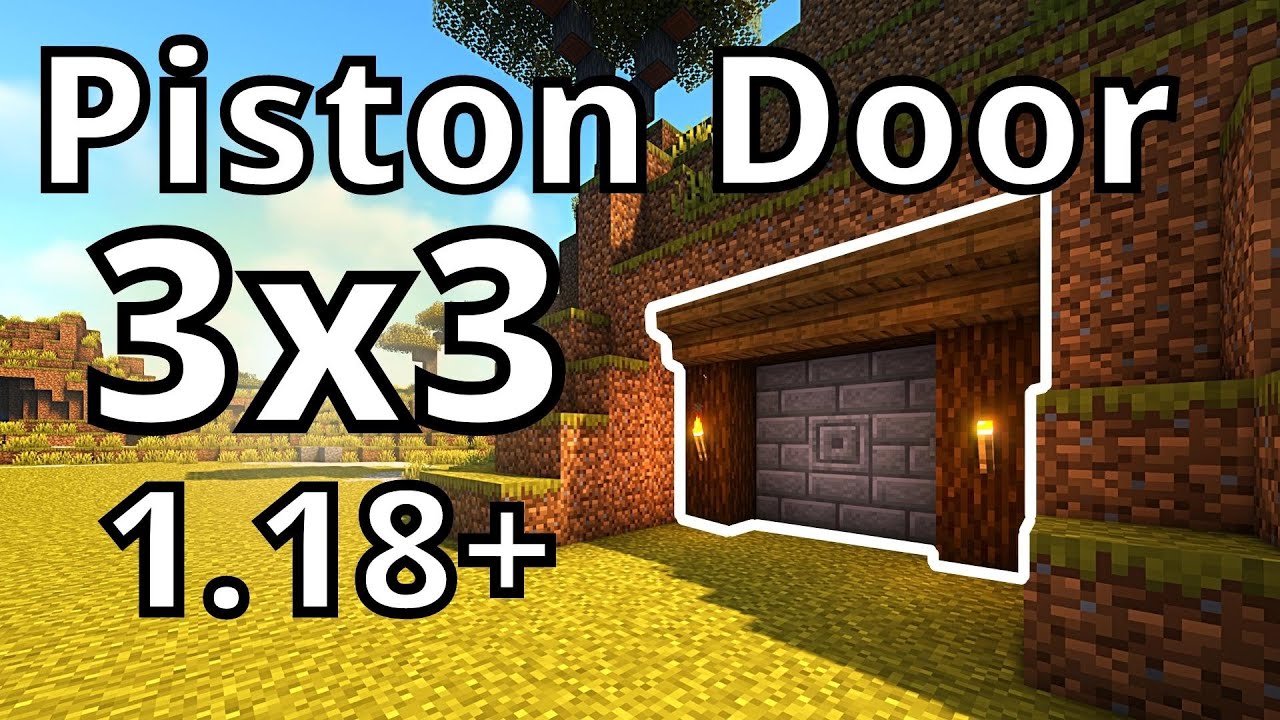 Minecraft Tutorial | 3x3 Piston Door 1.18 | 1.19