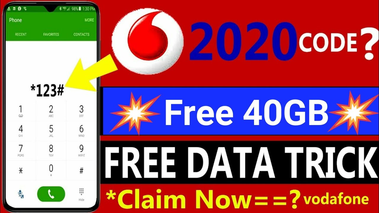 Vodafone 40gb Free 4G Data Offer 2020 |💥Vodafone Free Data Code |🔥Vodafone Free Data Trick 2020 |