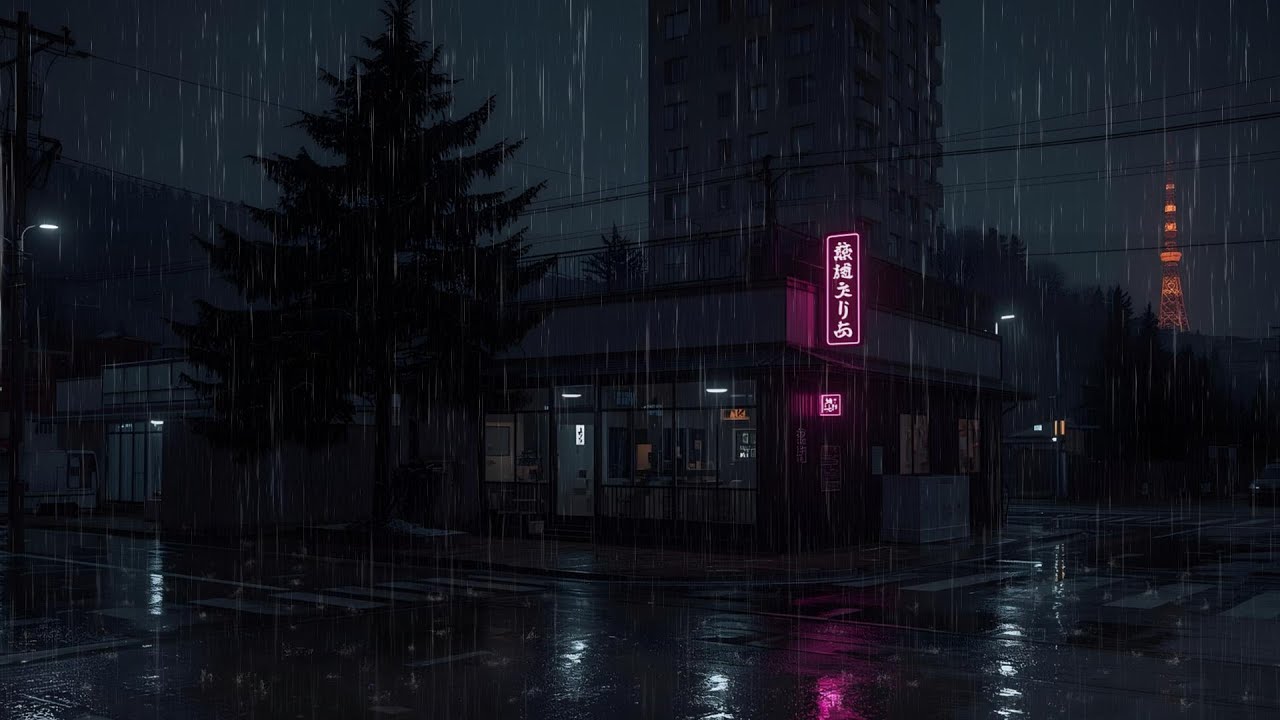 Late Night Rainy Anime #2 – Soft Lofi Under Neon Rain