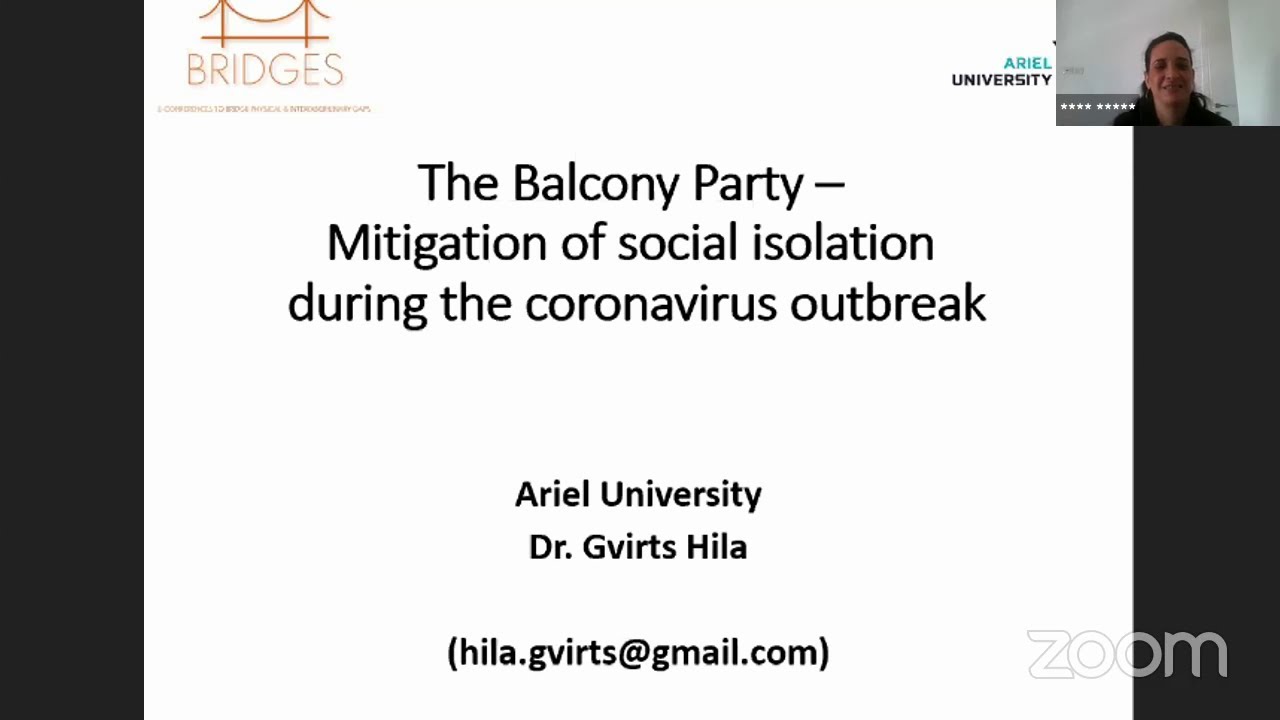 Mitigation of Social Isolation during the Coronavirus Outbreak &ndash; Dr. Hila Gvirts