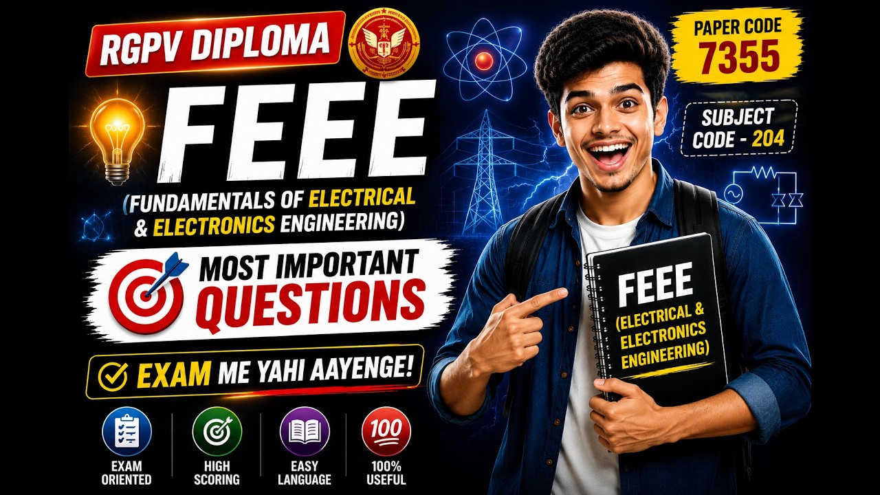 RGPV DIPLOMA FEEE Important Questions 2026 | RGPV Diploma Polytechnic 2 Semester