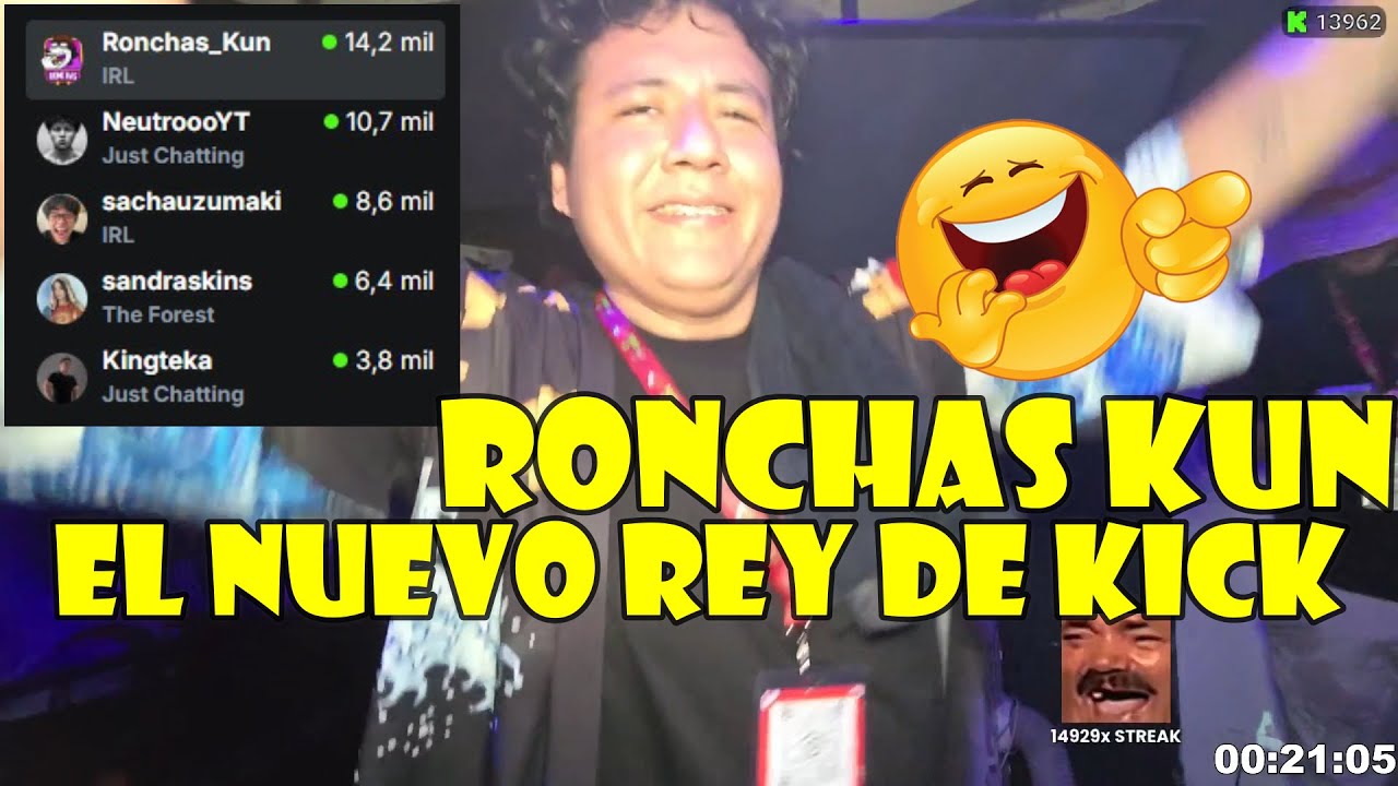 EL MEJOR STREAM DE RONCHAS KUN,VENCE AL FRACASO LLEGANDO A 14K ESPECTADORES EN VIVO,RESUMEN COMPLETO