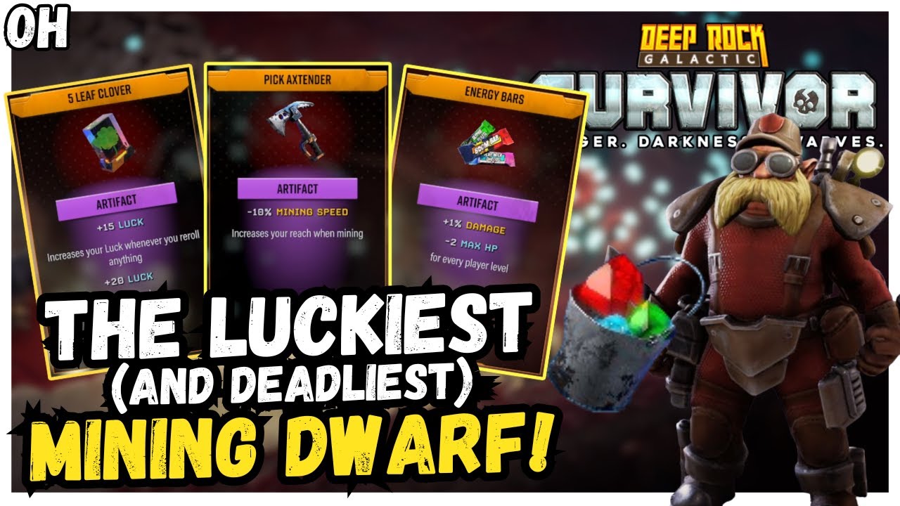 The LUCKIEST (And Deadliest) Mining Dwarf! Deep Rock Galactic Survivor!