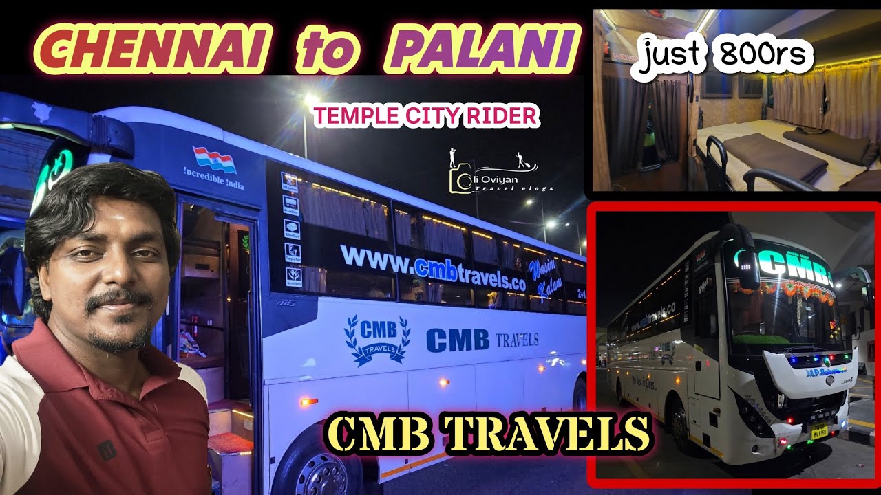 CHENNAI to PALANI | TEMPLE CITY | In just 800RS | ON TIME MG LEERAZ SLEEPER | BUS VLOG | 