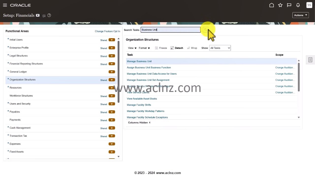 How to create a Business Unit in Oracle Fusion SaaS Cloud? (Rel 13 / Ver 23D)