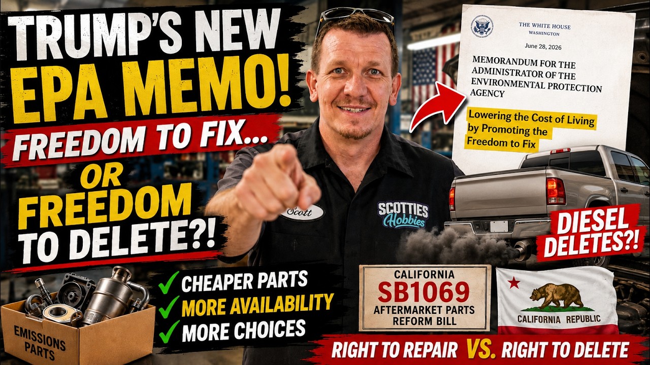 Freedom to Fix&hellip; or Freedom to DELETE? Trump EPA Memo Explained. Cheaper Smog Parts to come?