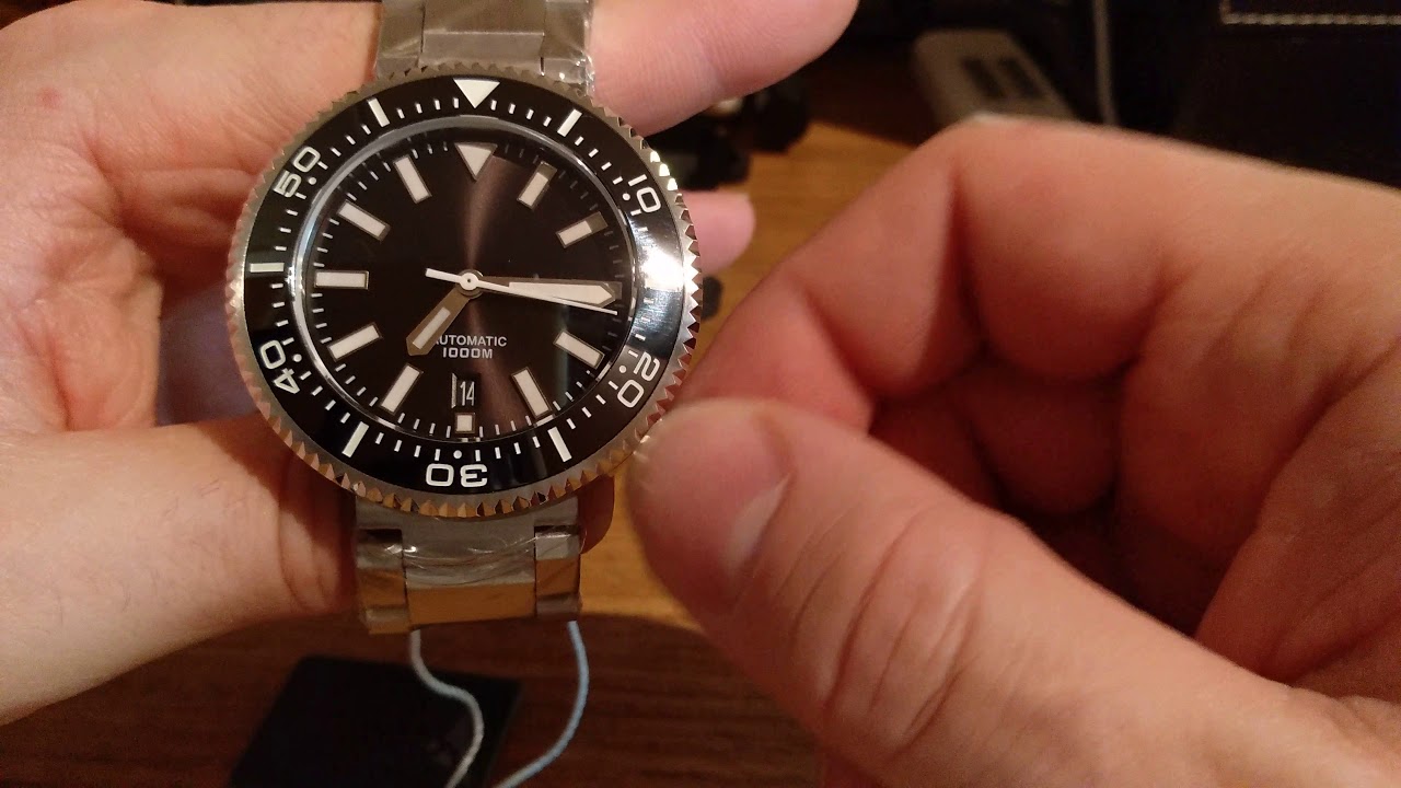 ADDIES MY-H6 1000 METER DIVER 100 BAR CERAMIC BEZEL NH35 AUTOMATIC WATCH UNBOXING