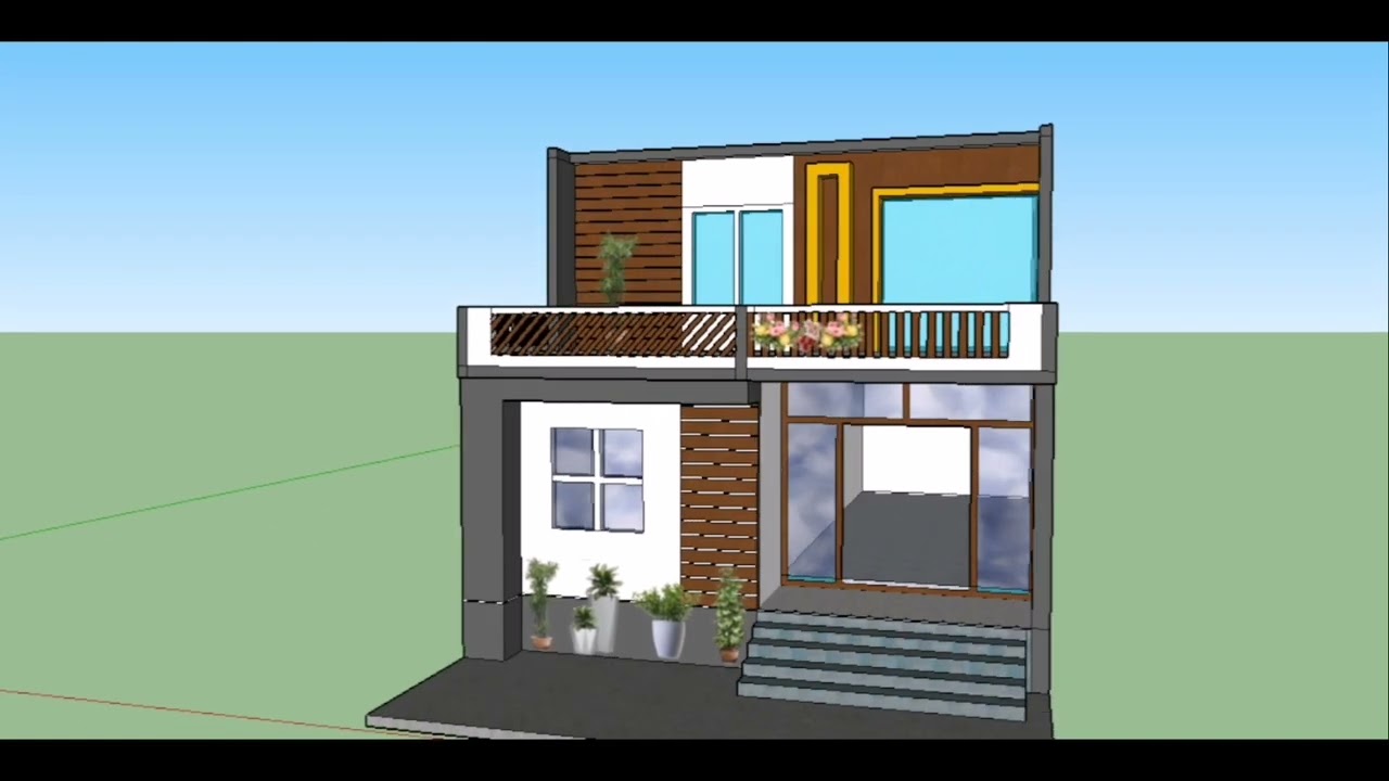 35&times;25 modern house 3d design | AW design