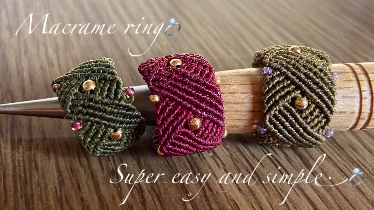 Simple macramé ring.💍 # 41
