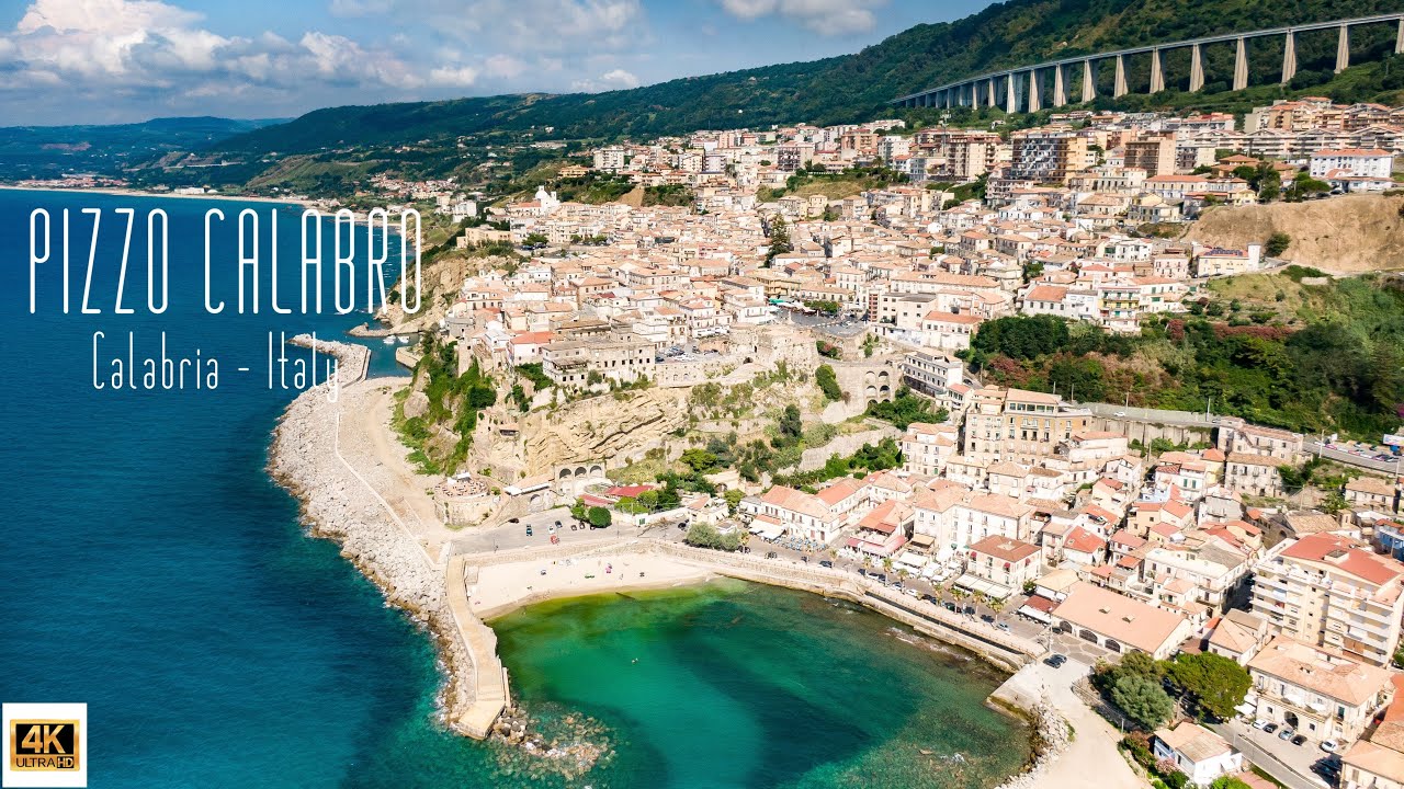 🇮🇹 4K drone video of Pizzo Calabro, Calabria, Italy.
