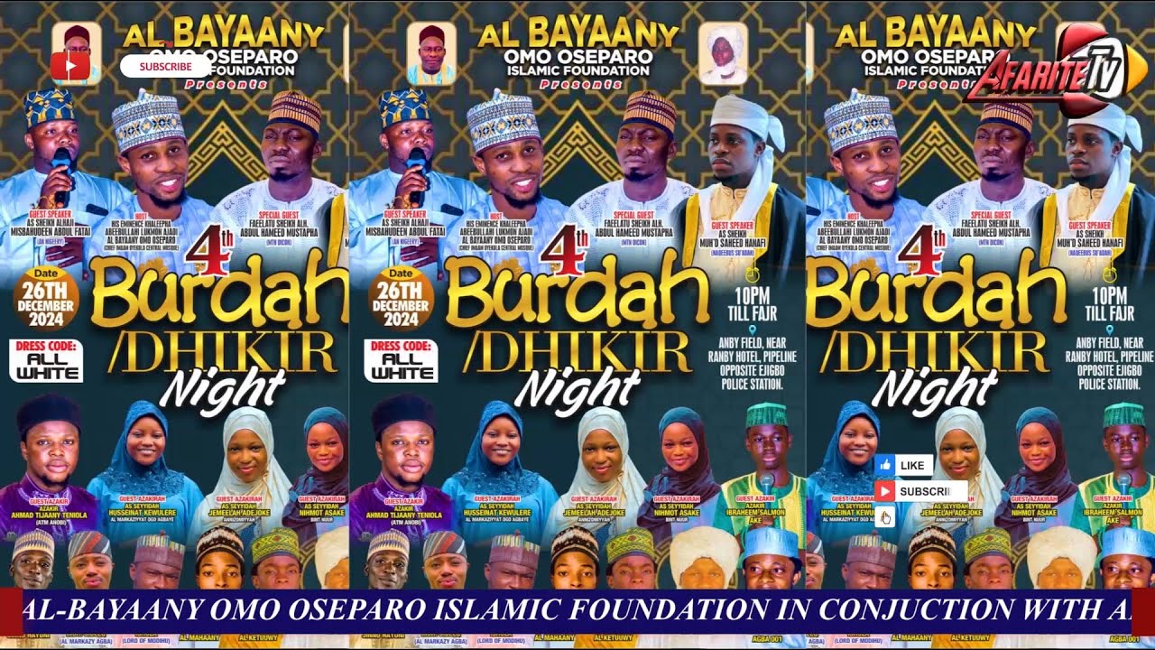 AL BAYAANY OMO OSEPARO BURDA NIGHT 2024 OFFICIAL TEASER WATCH