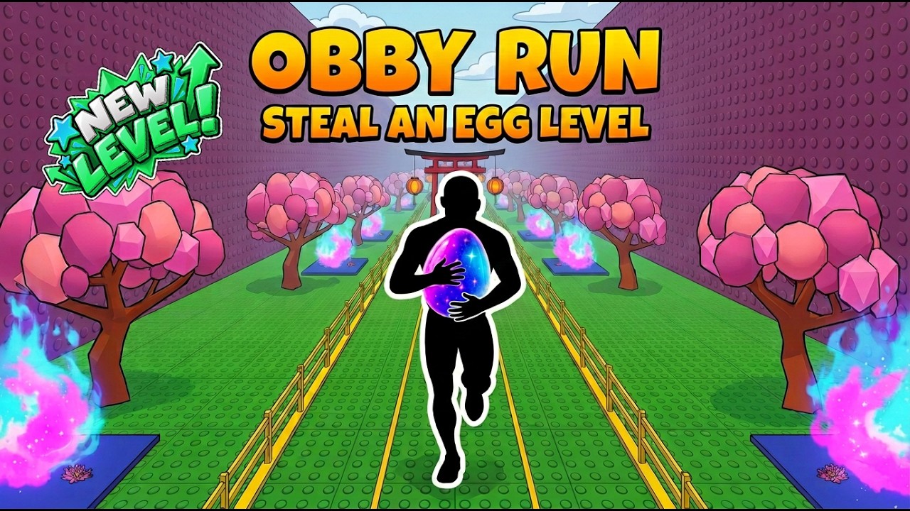 Immersive Interactive Warm-Up: Steal an Egg Level 🥚 Roblox Obby Run | Fun Cardio Workout