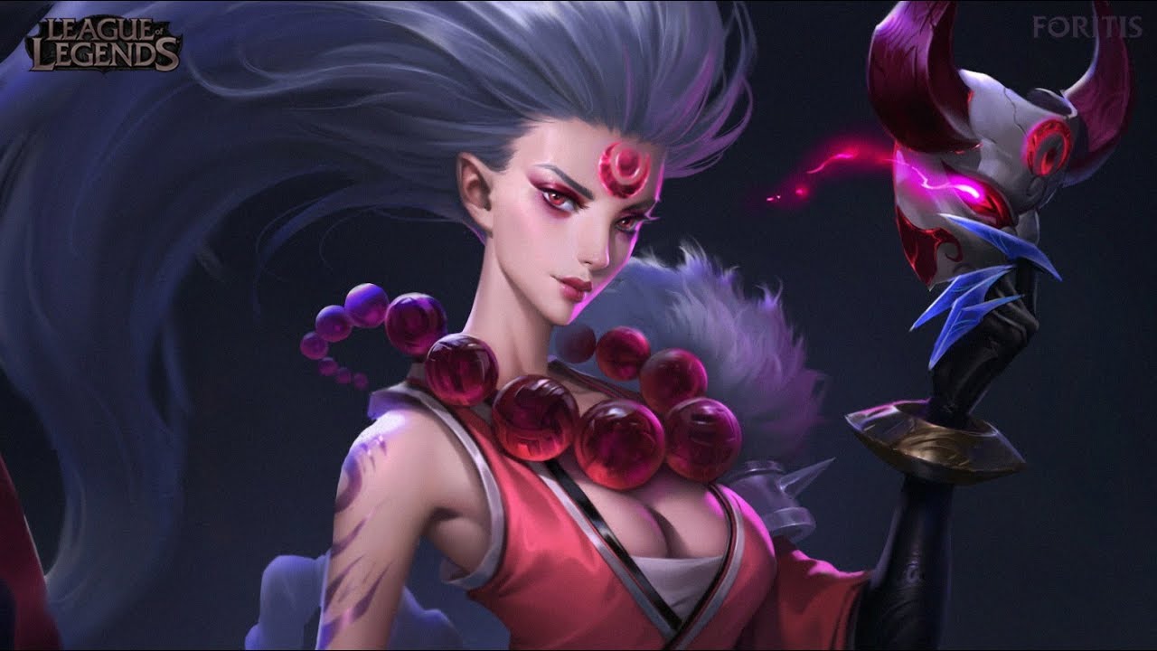 LOL fanart - Blood Moon Diana painting process
