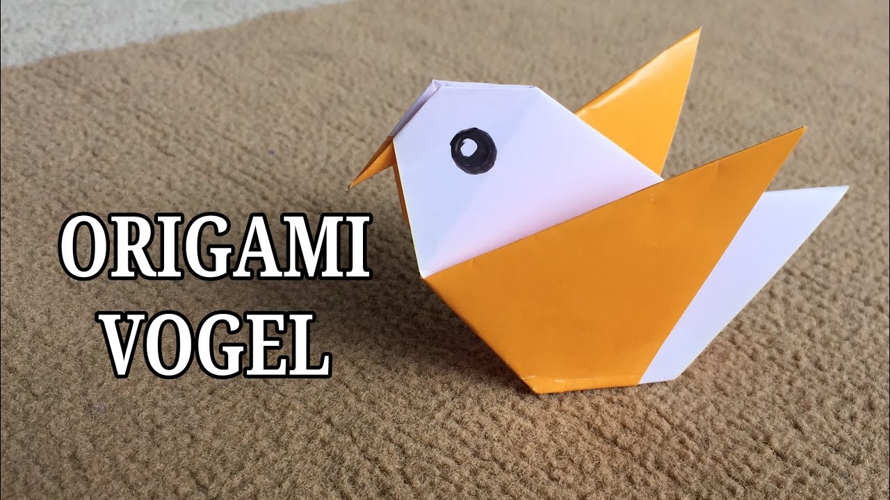 Origami Vogel Einfach - Vogel Papier - Origami Falten - Origami Bird - Basteln mit Papier
