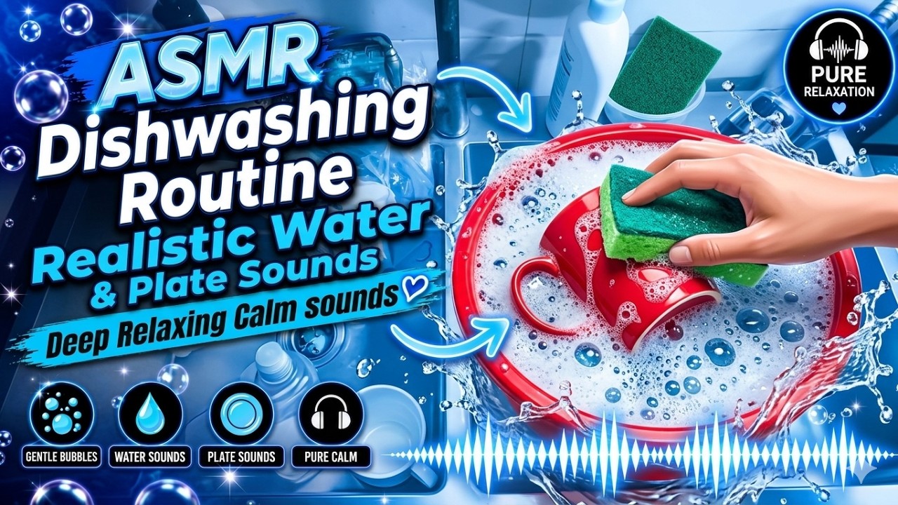 Daily ASMR Dishwashing – Plates, Cups & Utensils (Day 60)