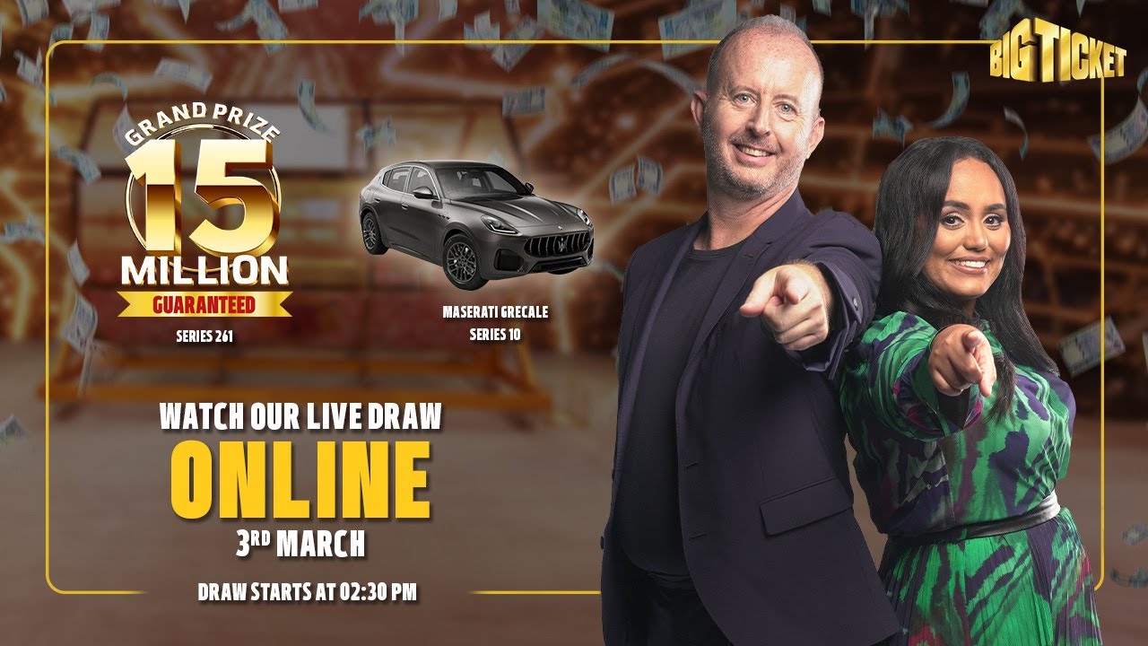 Grand Prize AED 15 Million Series 261 and Dream Car Maserati Grecale GT Series 10 Live Draw.