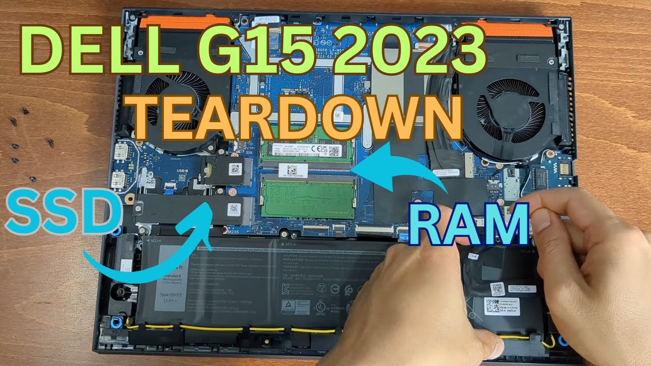 Dell G15 (2023) Teardown and upgrading RAM, SSD in 4K