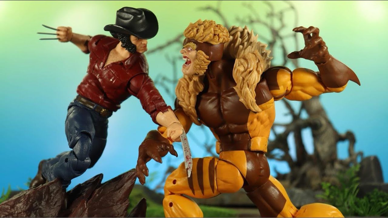 MARVEL LEGENDS LOGAN VS SABRETOOTH REVIEW | WOLVERINE 50TH ANNIVERSARY SERIES