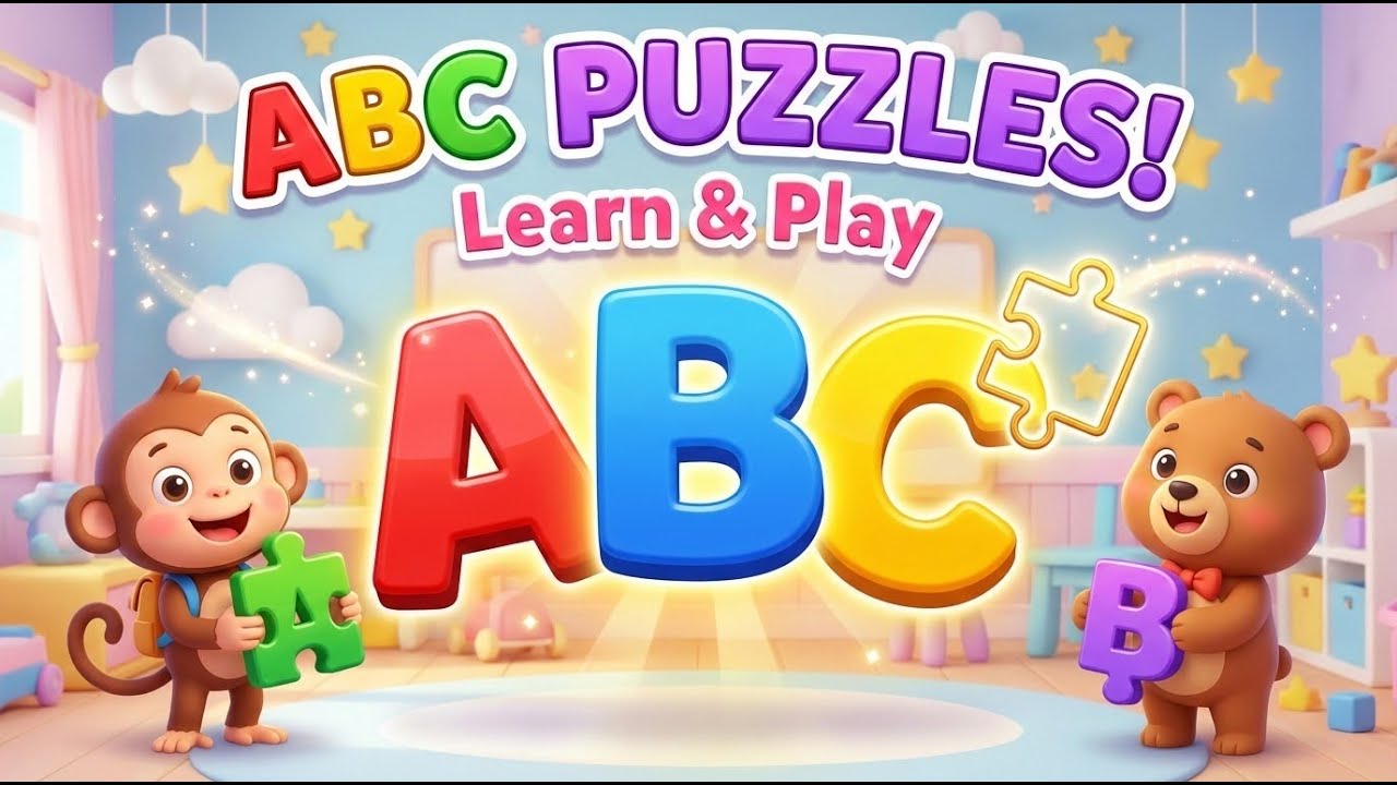 Learn ABCs with Puzzles 🐵🐭 | Alphabet Fun with Milo & Max | Kids Learning #learning #kidslearning