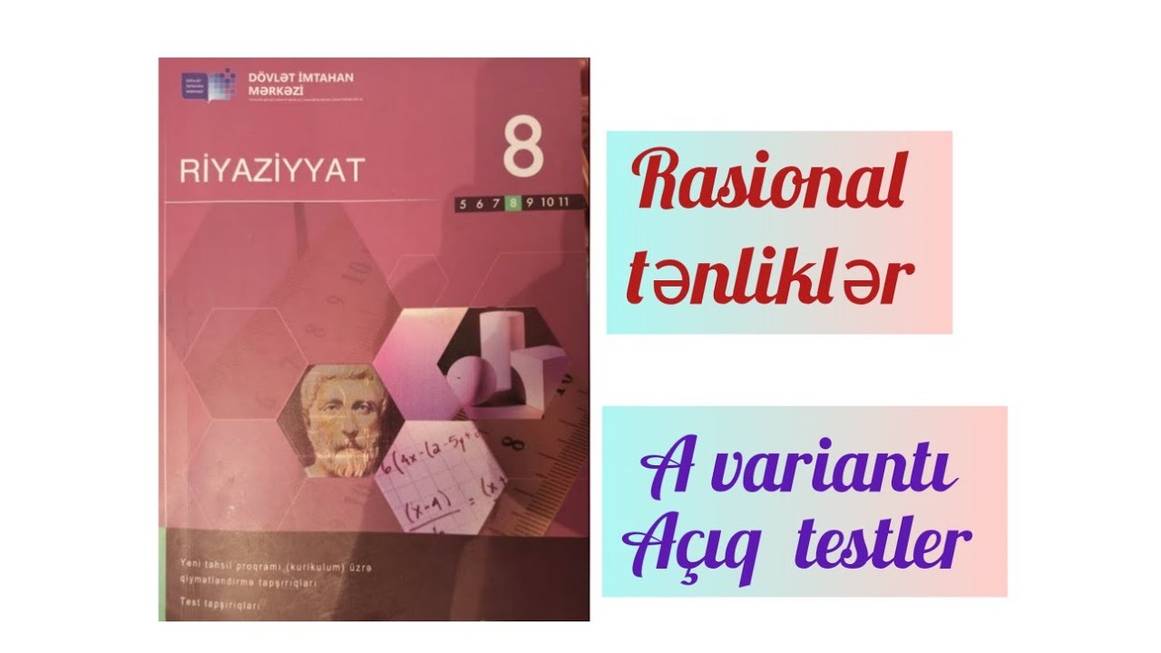 Rasional tənliklər. Dim( A variantı açıq testler).  #8cisinif  #riyaziyyat #test #izah