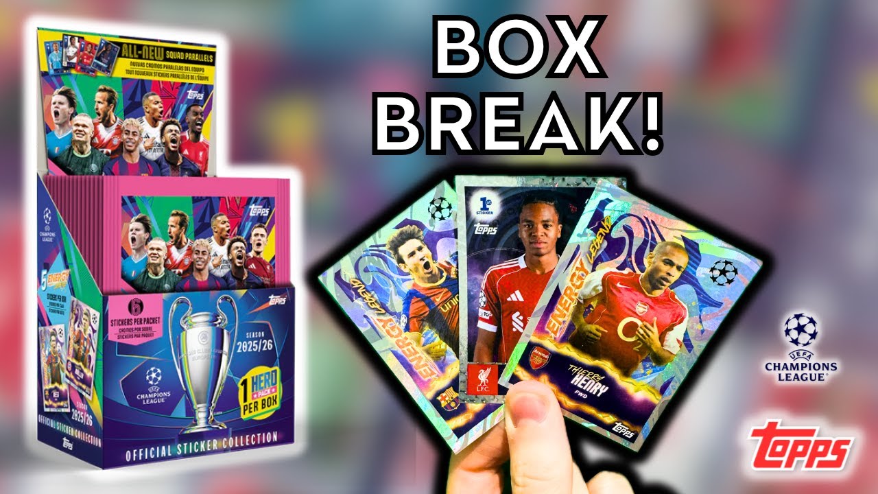 ПОЛНЫЙ РАЗБОР КОРОБКИ! | НАКЛЕЙКИ TOPPS ЛИГИ ЧЕМПИОНОВ УЕФА 2025/26 | ОТКРЫТИЕ КОРОБКИ ИЗ 50 УПАК...