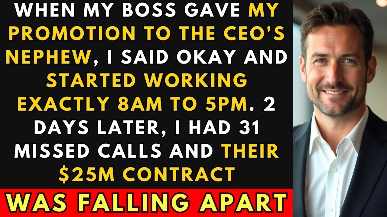 My Boss Gave My Promotion To The CEO's Nephew, So I Started Working To Rule | Office Revenge