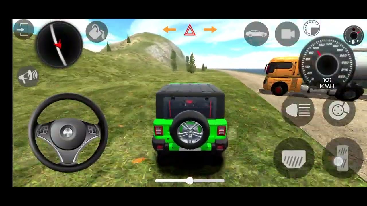 New Green car 🚗 II uncontrolled car II #thar #monster #trendingvideo #viralvideo