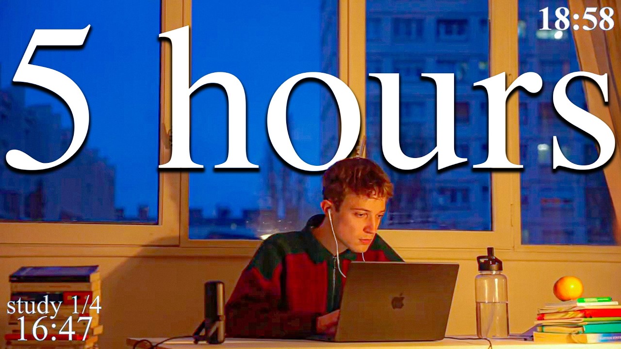LIVE | 5-HOUR study with me 📚⛈️ rain sounds & pomodoro timer 60 & 10