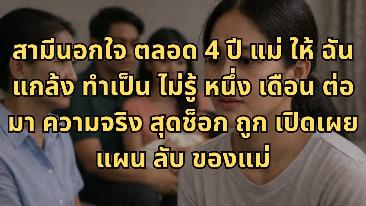 สามีนอกใจตลอด 4 ปี – แม่แนะนำให้ฉันแกล้งทำเป็นไม่รู้หนึ่งเดือนต่อมา ถึงได้รู้ว่าแม่วางแผนได้แยบยลขนา