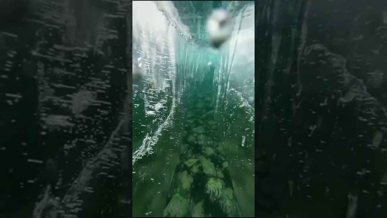 A unique video shows the thickness of ice in the largest lake in Russia