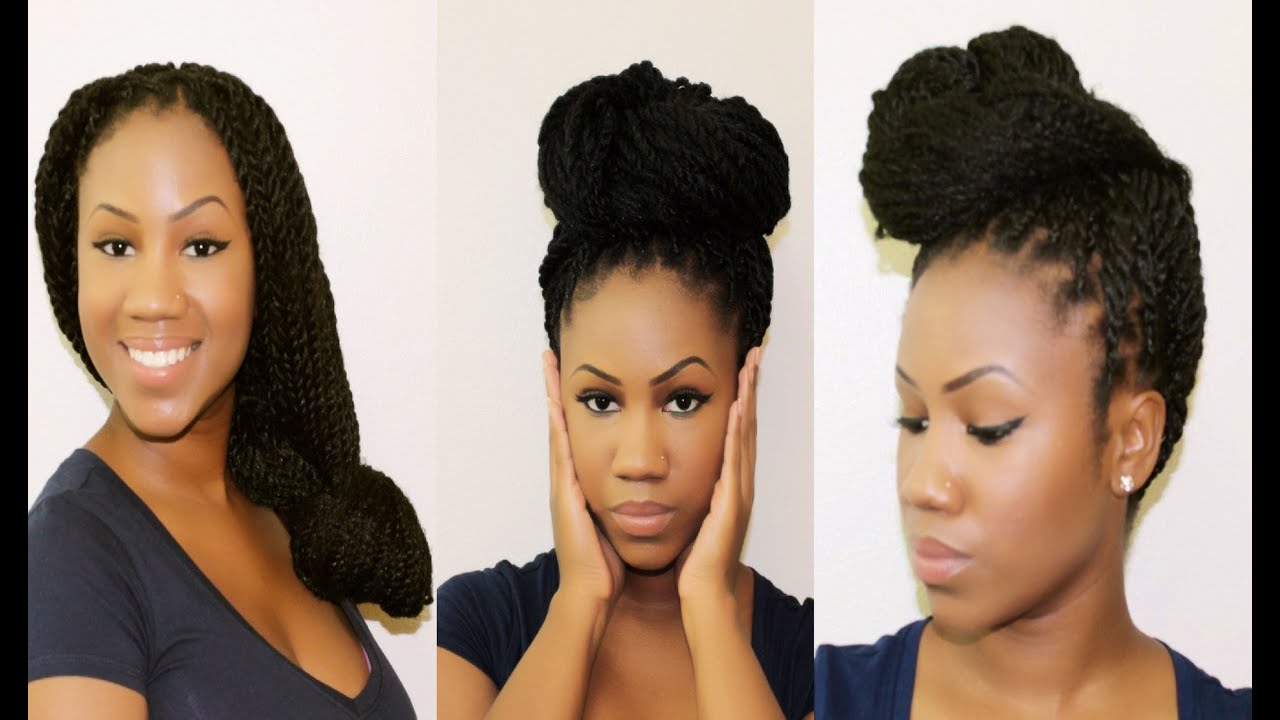 4 Styles For Marley/Senegalese Twists Part 2
