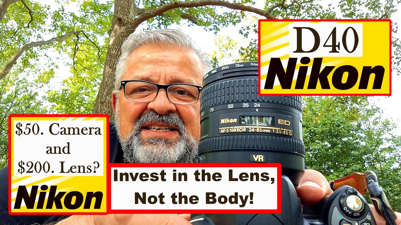 Nikon D40 za 50 USD. Aparat CCD | z obiektywem Nikkor 24-85 mm za 200 USD | Recenzja Photo Class 553