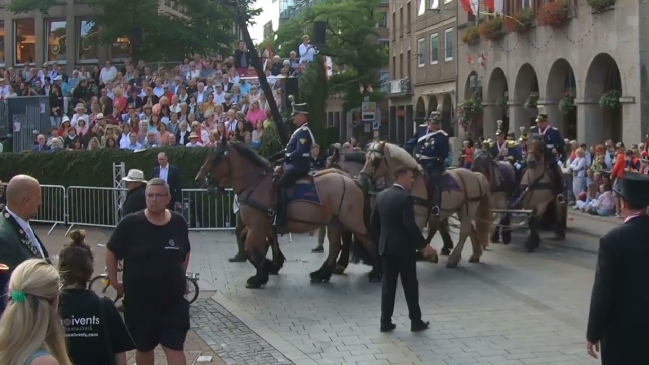 Schützenfest-Sonnatg 2024 in Neuss Die Artillerie zieht auf