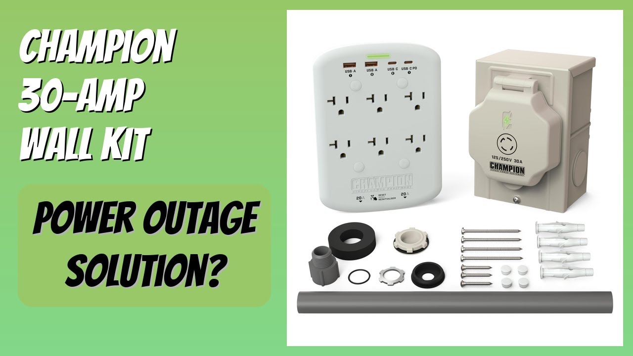 REVIEW (2026): Champion 30-Amp Wall Kit. Features.