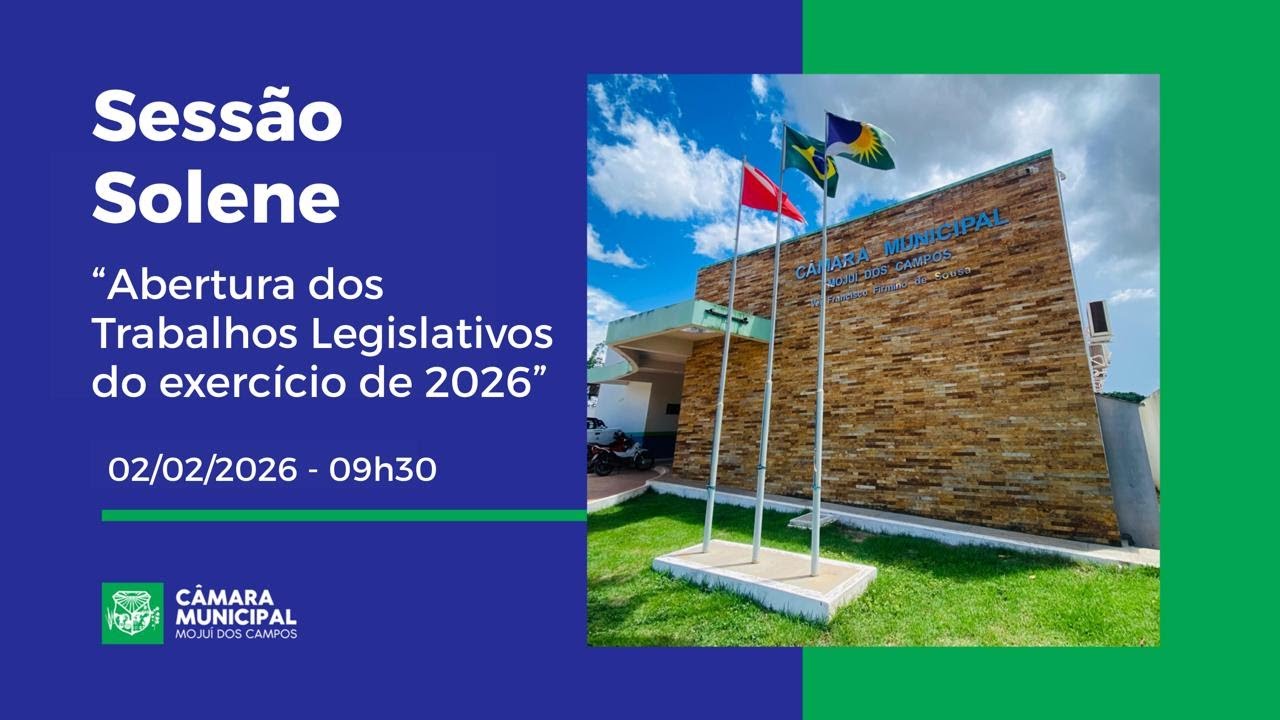 02/02/2026 • Sessão Solene do 1º Período da 4ª Legislatura da Câmara Municipal de Mojuí dos Campos -