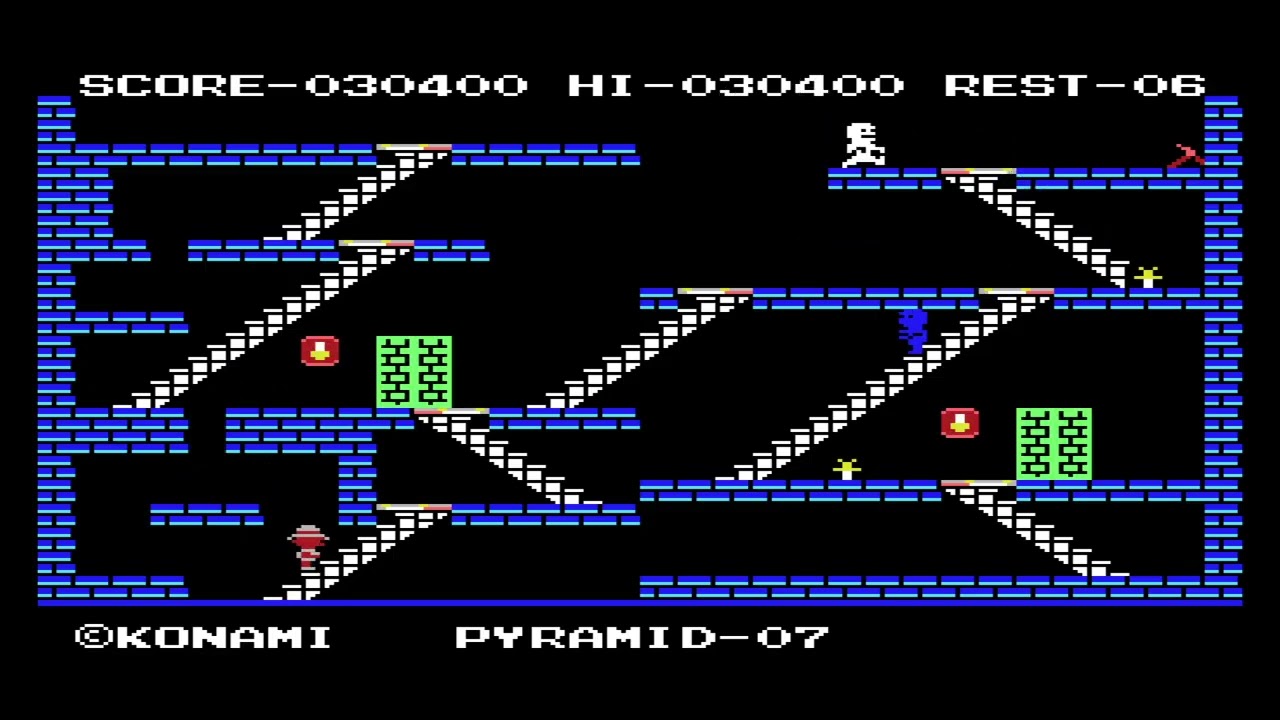 [MSX] 왕가의 계곡(King's Valley) - No Death 올 클리어 영상 [720p 60FPS]